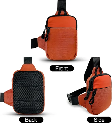 Vista 6 de Mini bolso bandolera para hombre, bolso cruzado pequeño para mujer, riñoneras informales, bolsa de bolsillo personal, mochila para teléfono