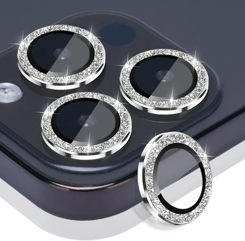 Vista 14 de Protector de lente de cámara para iPhone 15 Pro Max, protector de lente de vidrio templado con anillo de aleación de aluminio, compatible con iPhone