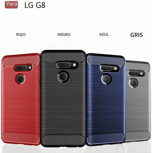 Vista 5 de Funda LG G8 ThinQ - TPU absorción de impactos - Biseles elevados - Negro