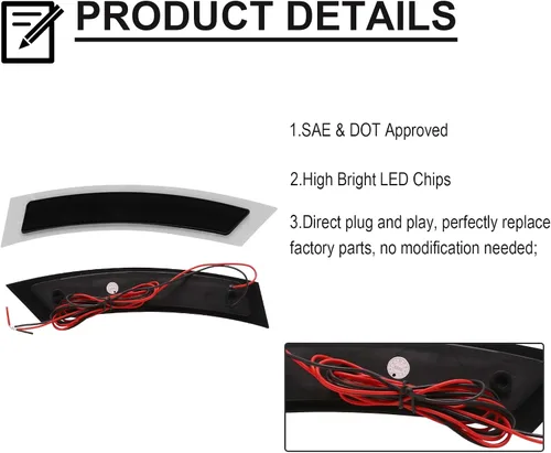 Vista 3 de Repuesto de luz reflectora LED para parachoques delantero para E92 E93 de 2 puertas Coupe/Convertible 328i 335i 2007-2013, lámpara
