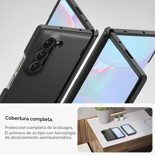 Vista 3 de Spigen Funda para Galaxy Z Fold 6, Slim Armor Pro (2024) [protección de bisagra] - Negro Negro
