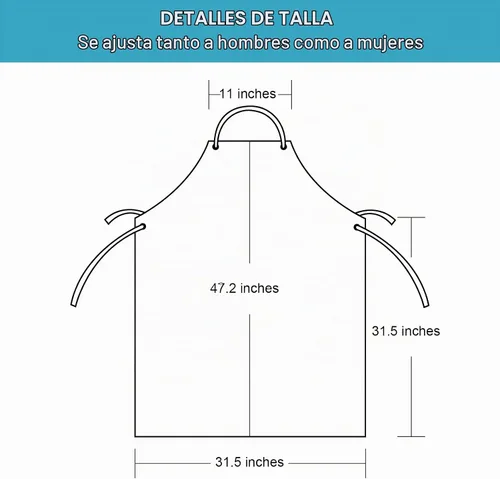Vista 5 de Surblue Delantal impermeable Ropa segura de trabajo resistente a productos químicos (negro)