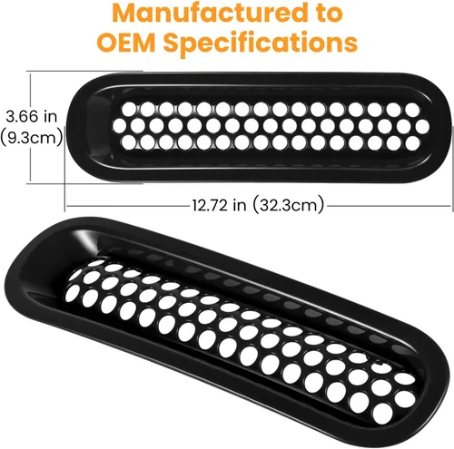 Vista 7 de 7 piezas de insertos de malla para parrilla frontal para Jeep Wrangler JK JKU Unlimited 2007 2008 2009 2010 2011 2012 2013 2014 2015 2016 2017 2018