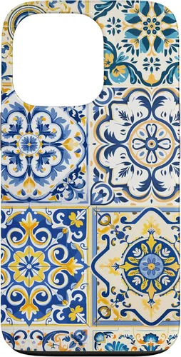 Vista 10 de Funda para iPhone 17 con diseño de azulejos mediterráneos sicilianos