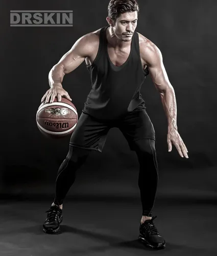 Vista 5 de DRSKIN Men's 4 or 3 Pack Tank Tops Sleeveless Shirts Dry Fit Y-Back Muscle Mesh Gym Training Athletic Workout