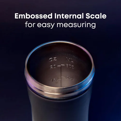 Vista 4 de Smartshake Vaso mezclador aislado de acero inoxidable para mezclas de proteínas, batidos y preentrenamiento, botella de agua de doble pared aislada