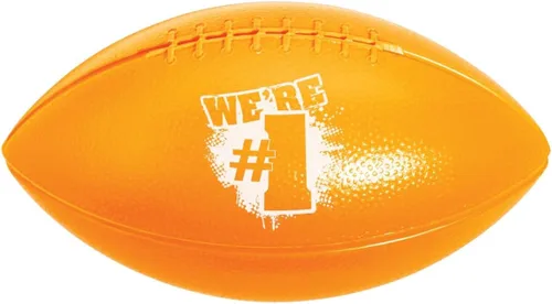 Vista 7 de Anderson's Juego de 10 pelotas deportivas de fútbol con texto en inglés "We Number One" en azul y blanco, espíritu escolar, día del juego, artículos