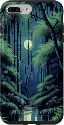Vista 10 de Funda para iPhone 11 Pro Bamboo Forest in the Moonlight Shimmer on River