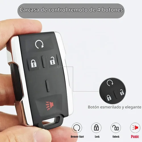 Vista 4 de Horande Funda de repuesto para llavero de entrada sin llave para Chevy Silverado Colorado GMC Canyon SLT 2015-2018