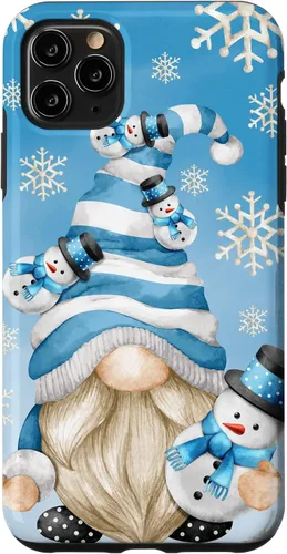 Vista 13 de Cute Winter Gnome Dad with Snowflake Decor and Snowman Case for iPhone 17