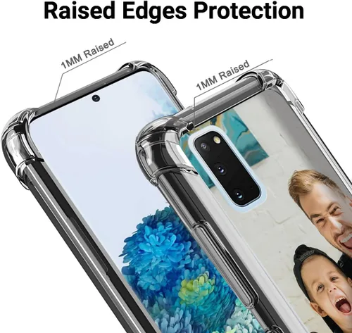 Vista 4 de Funda personalizada para Samsung Galaxy S20 [no compatible con S20 Ultra] [no compatible con S20 Plus], funda para teléfono con fotos