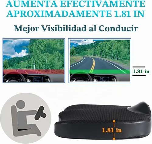 Vista 2 de Cojín de descompresión, cómodo cojín de espuma viscoelástica para conductores de asiento de automóvil, cojín de alivio del dolor de coxis (coxis)