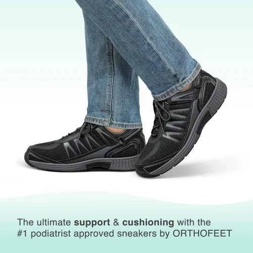 Vista 2 de Orthofeet Men's Orthopedic Knit Sprint Tie-Less Sneakers