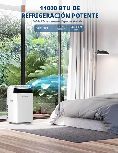 Vista 2 de Garvee Aire acondicionado portátil 3 en 1, unidad de CA de 14000 BTU