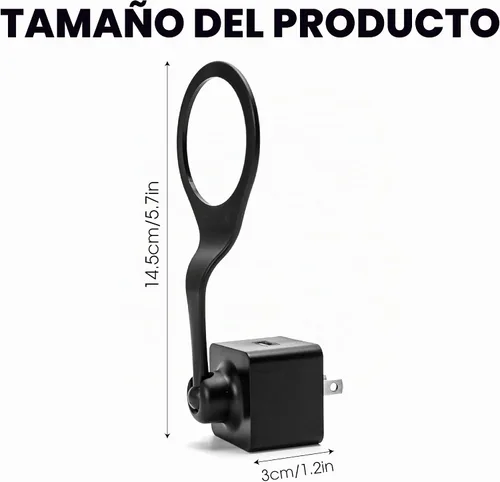 Vista 2 de Marsrut Cargador USB Nest Camera Plug Mount: 360 rótula ajustable de pared de toma de corriente alterna soporte para cámara interior, sin cables ni