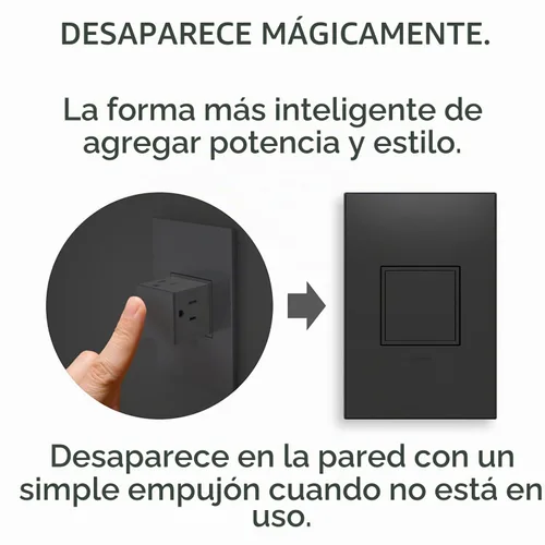 Vista 2 de Legrand adorne ARPTR151GG2WP - Toma de corriente emergente de 1 banda de 15 amperios en grafito con placa de pared a juego, ARPTR151GG2WP