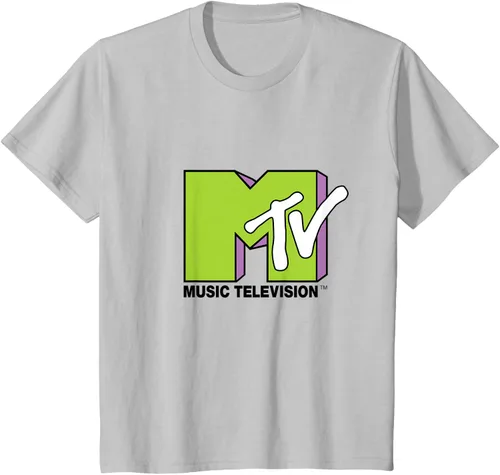 Vista 69 de Camiseta de tratamiento de relleno con logotipo MTV verde lima y morado, Negro, S Azul Marino
