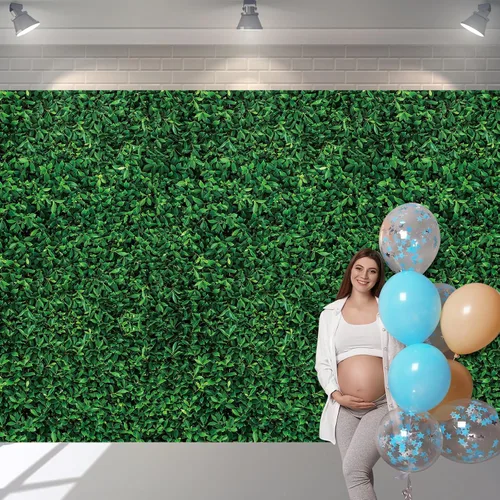 Vista 7 de Tatuo 1 Piezas Telón de Fondo de Hojas Verdes Jumbo para Fotografía Hoja 3D Impermeable Hojas de Árbol Fondo Accesorio para Cabina de Fotos Manteles