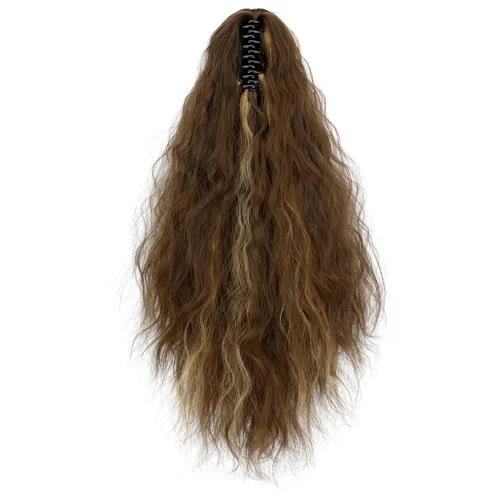 Vista 2 de Extensión de cola de caballo de garra de 18 pulgadas, extensiones de cabello lacio con clip, cola de caballo larga para mujer, extensiones de cola