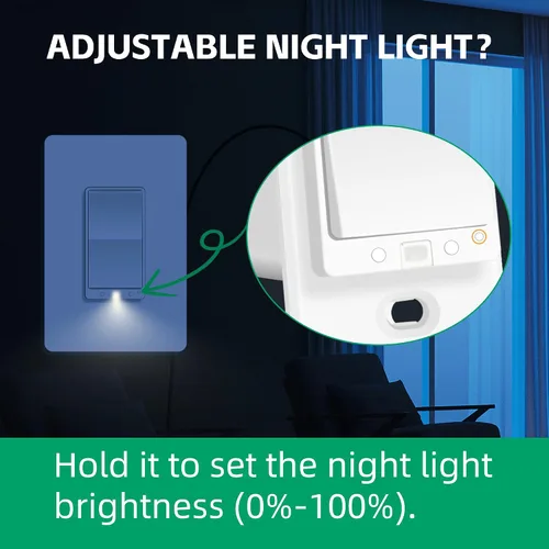 Vista 5 de Interruptor Inteligente Zigbee sin Neutro Requerido Interruptor de Luz Inteligente de Paleta Basculante de 1 Canal Compatible con Alexa