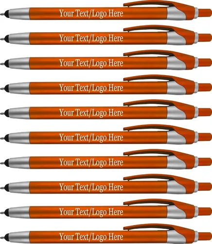Vista 16 de Paquete de 300 bolígrafos personalizados con logotipo o texto, para marketing, fiestas y eventos, lápiz capacitivo 2 en 1 y bolígrafo compatible