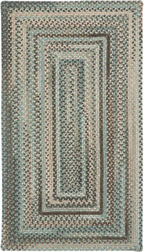 Vista 8 de Capel American Heritage Barn Blue Alfombra Trenzada de Cesta de 0' 12" Azul granero