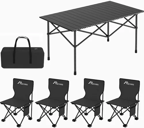 Vista 10 de Mesa de picnic plegable de 3 pies con asientos/agujero para paraguas, soporte de 265 libras que soporta esa tarjeta ligera y plegable, mesa plegable