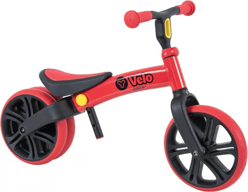 Vista 8 de Yvolution Y Velo Junior - Bicicleta de equilibrio de 9 pulgadas, 2 en 1, sin pedales, con ruedas traseras dobles, asiento ajustable y manillar