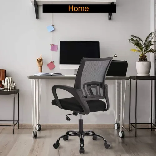 Vista 7 de Silla de oficina, silla de oficina ergonómica, ajustable, silla giratoria de escritorio de oficina con reposabrazos, con para hogares y oficinas