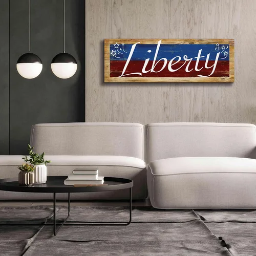 Vista 5 de Epic Graffiti 'Liberty' by Ed Wargo, Giclee Canvas Wall Art, 60"x20