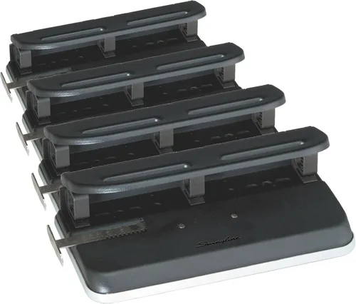 Vista 7 de Swingline 74150 - Perforadora de agujeros de 2 a 7 agujeros, semiajustable, resistente, fácil al tacto, capacidad de perforación de 24 hojas