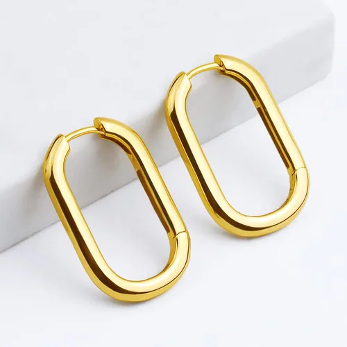 Vista 2 de THOKUNA 18K Gold Plated 925 Sterling Silver Huggie Hoop Earrings for Women