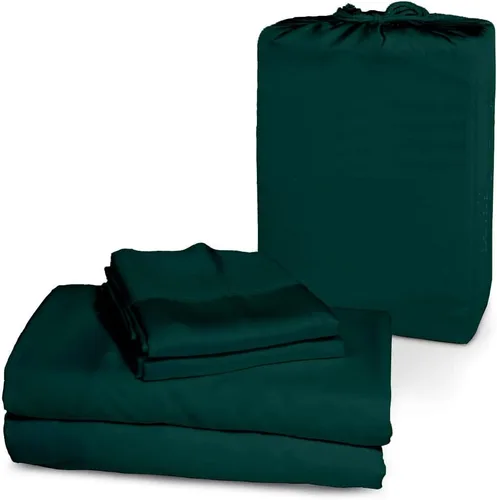 Vista 14 de Femini Fashion Juego de sábanas de 4 piezas con bolsillos extra profundos de 1000 hilos, 100% algodón orgánico, bolsillo profundo de 30 pulgadas