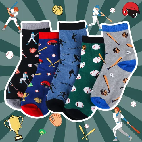 Vista 2 de Belloxis Calcetines para niños, regalos de fútbol, baloncesto y béisbol para niños de 8 a 12 años