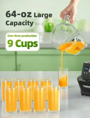 Vista 7 de Nuwave Infinity - Licuadora comercial, licuadora resistente para batidos con motor de cobre de 2.5HP y cuchillas cortadas con láser, dura 100 años