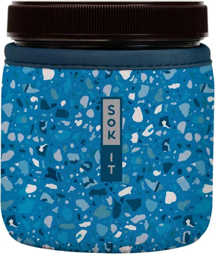 Vista 30 de Sok It IceCreamSok - Funda de neopreno aislada (flores abstractas, pintas de helado cónicas)