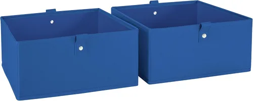 Vista 18 de RiverRidge Set de 2 contenedores de almacenamiento plegables para niños - Organizador de 10.5" con asas - Organizador de armario color oliva