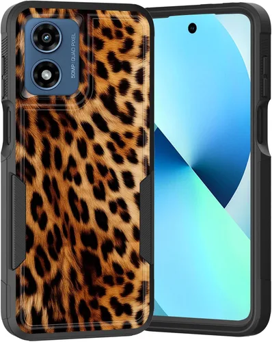 Vista 188 de para Moto G Play 4G 2024, funda de dos capas híbrida resistente y a prueba de golpes, PC duro + silicona suave protectora para Motorola Moto G Play