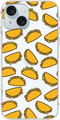 Vista 12 de Blingy's Funda para iPhone 15, lindo patrón de carlino divertido estilo perro divertido diseño de animales de dibujos animados diseño transparente