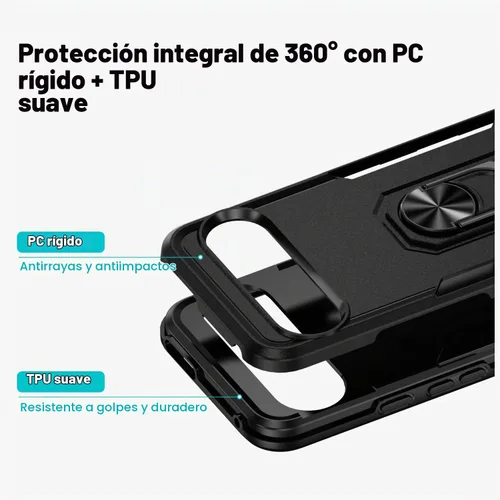Vista 5 de Funda para Google Pixel 9 Pro XL [protección contra caídas de grado militar de 15 pies] con protector de pantalla y protector de lente, resistente a