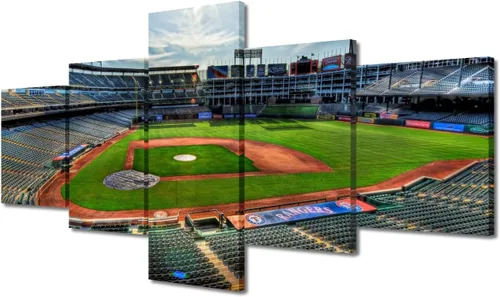 Vista 40 de Arte para pared, lienzo para estadio deportivo, arte para pared, diseño de campo de Wrigley en Chicago, pinturas de Chicago, impresiones sobre
