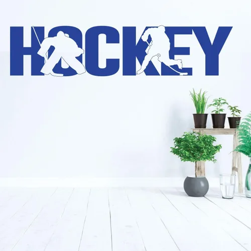 Vista 7 de Hockey Wall Decal With Players Silhouette - Vinyl Decoration for Boys Bedroom, Playroom or Man Cave