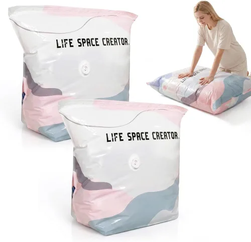 Vista 9 de Bolsas de compresión grandes sin bomba para almacenamiento al vacío, bolsas