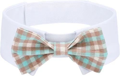 Vista 43 de Collar de corbatín negro para gato Segarty, lindo esmoquin para cachorros con corbatín para perros con collar blanco ajustable hecho a mano
