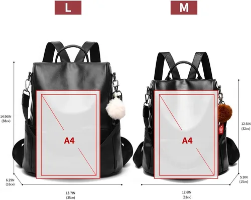 Vista 3 de CHERUTY Women Backpack Purse PU Leather Anti-theft Casual Shoulder Bag Fashion Ladies Satchel Bags