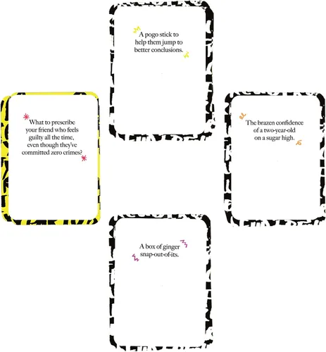 Vista 5 de Juego de cartas de terapia de grupo cómico para adolescentes y adultos - Apto para grupos grandes (3-16 jugadores) - A partir de 14 años