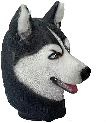 Vista 3 de Bola de maquillaje de Halloween divertida y lujosa novedosa máscara de látex para cosplay máscara de látex para adultos máscara de Halloween D negro