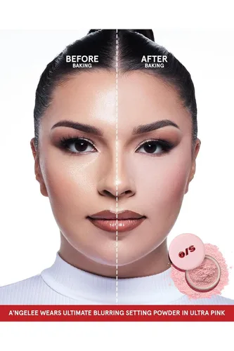 Vista 2 de One Size Polvo Fijador Difuminador Definitivo de Tamaño Completo - Ultra Rosa - para Tonos de Piel Claros a Medianos