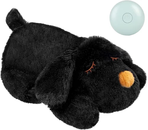 Vista 13 de WEOK Juguete de Latidos del Corazón para Cachorros para Alivio de Ansiedad por Separación, Animal de Peluche con Latidos Ayuda Conductual Calmante