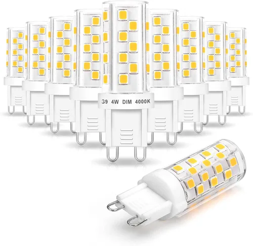 Vista 16 de Ziomitus Bombillas LED G9 regulables que reemplazan 30 W, 25 W, 20 W, halógeno, G9, 3 W, 2700 K, blanco cálido, LED T3 T4 transparente, AC120V